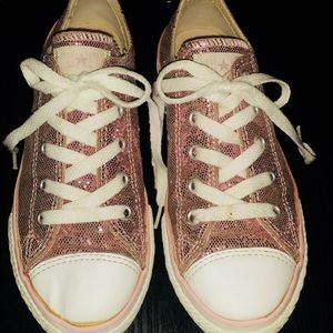 Pink Glitter Converse